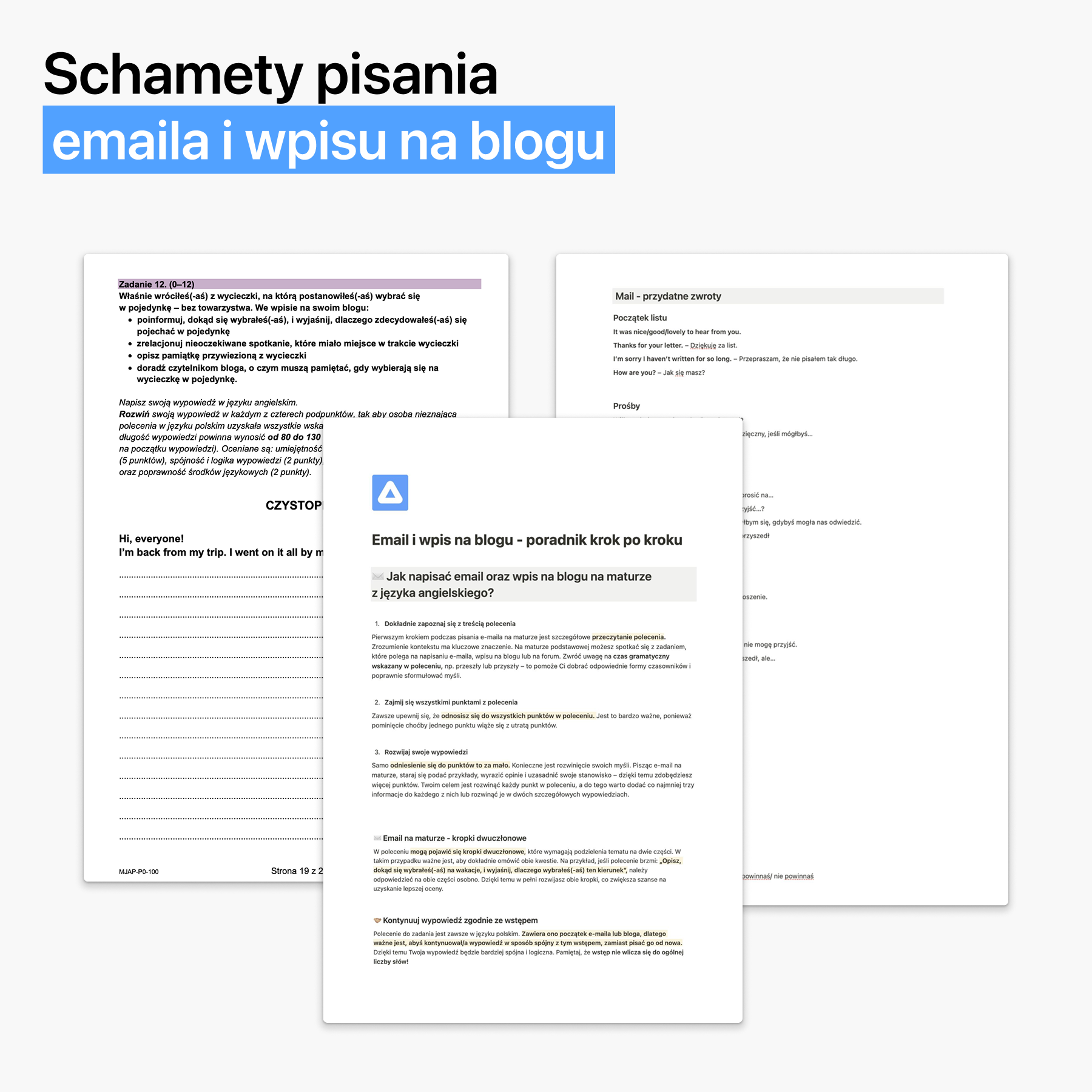 Zestaw opracowań z języka angielskiego (matura 2027, wersja pdf)