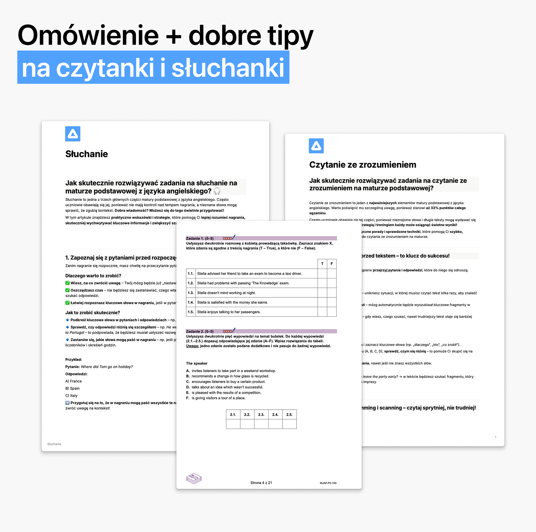 Zestaw opracowań z języka angielskiego (matura 2027, wersja pdf)