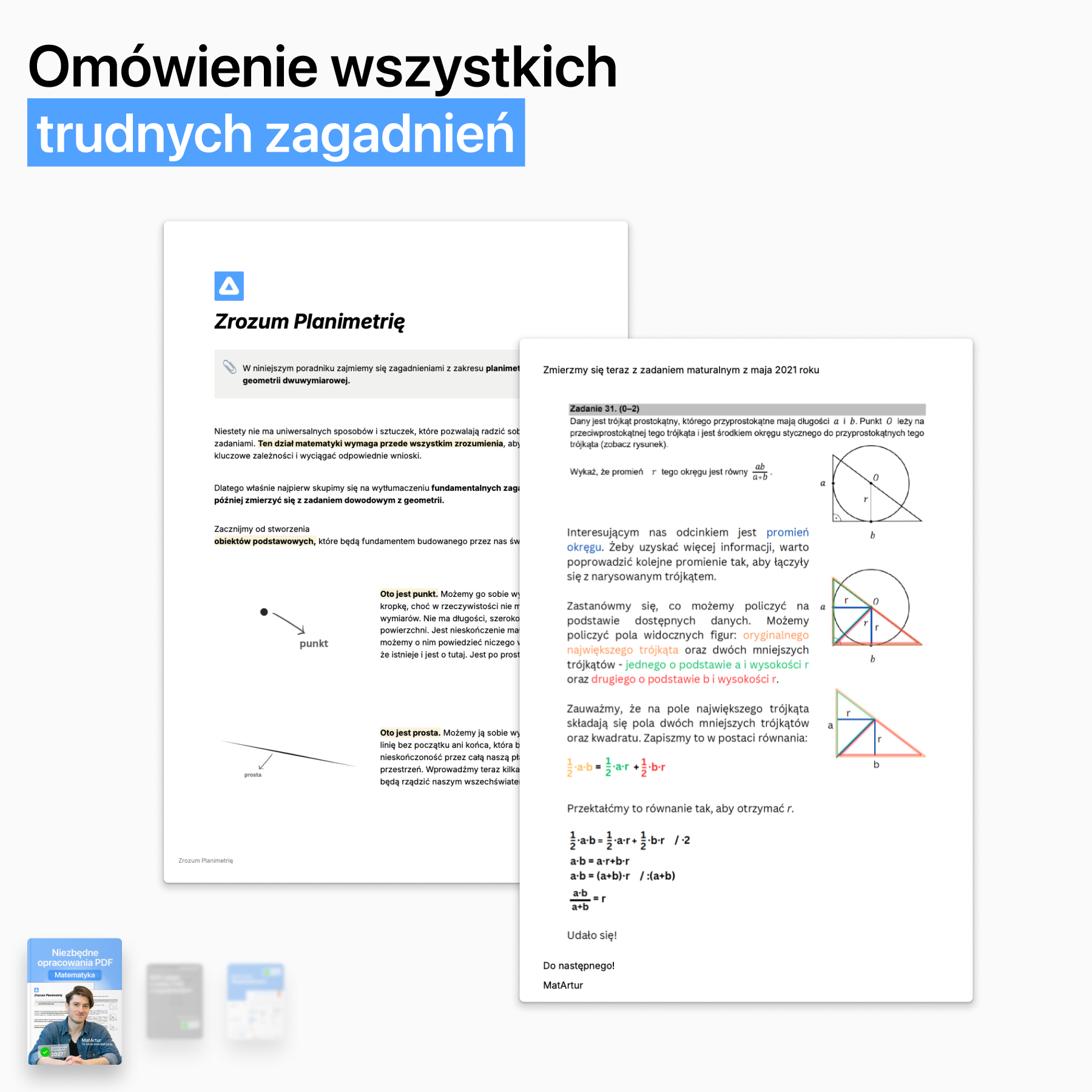 Zestaw opracowań z matematyki (matura 2027, wersja pdf)