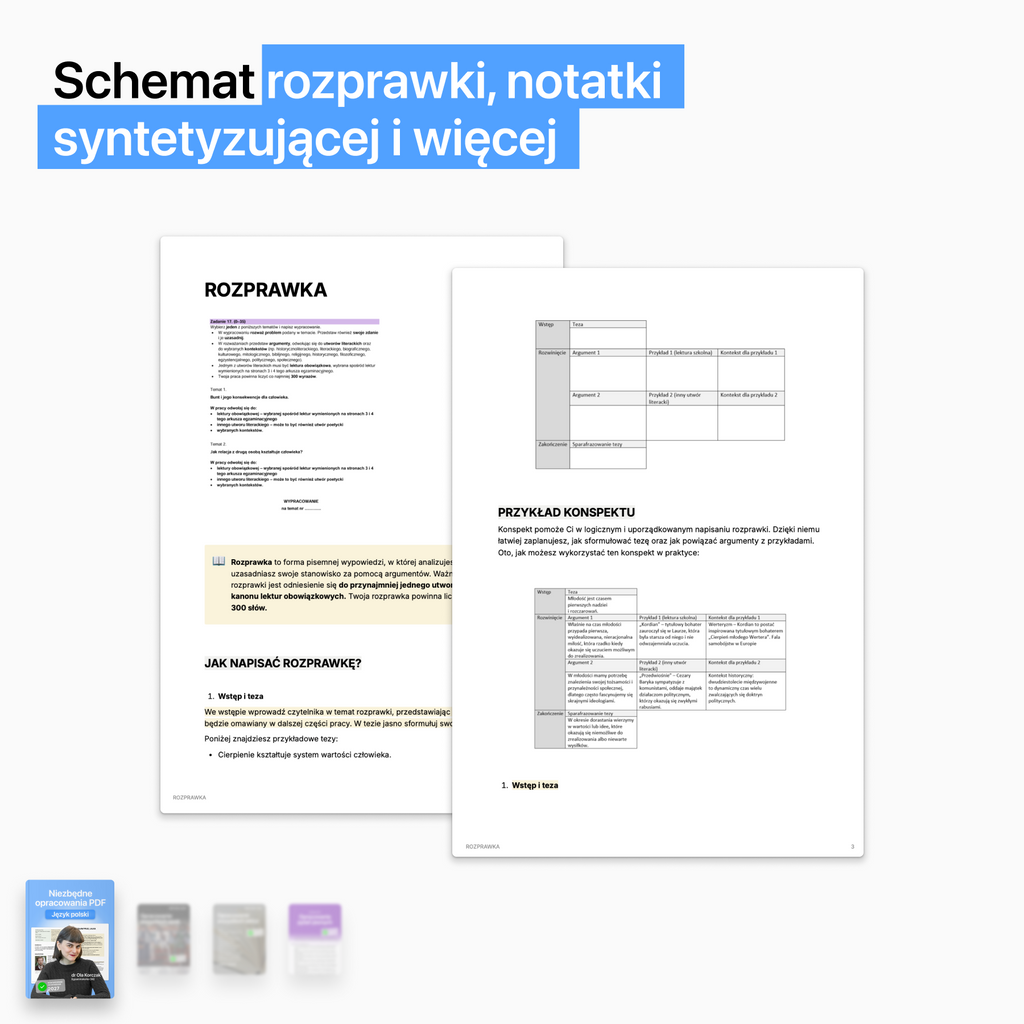 Zestaw opracowań z języka polskiego (matura 2027, wersja pdf)