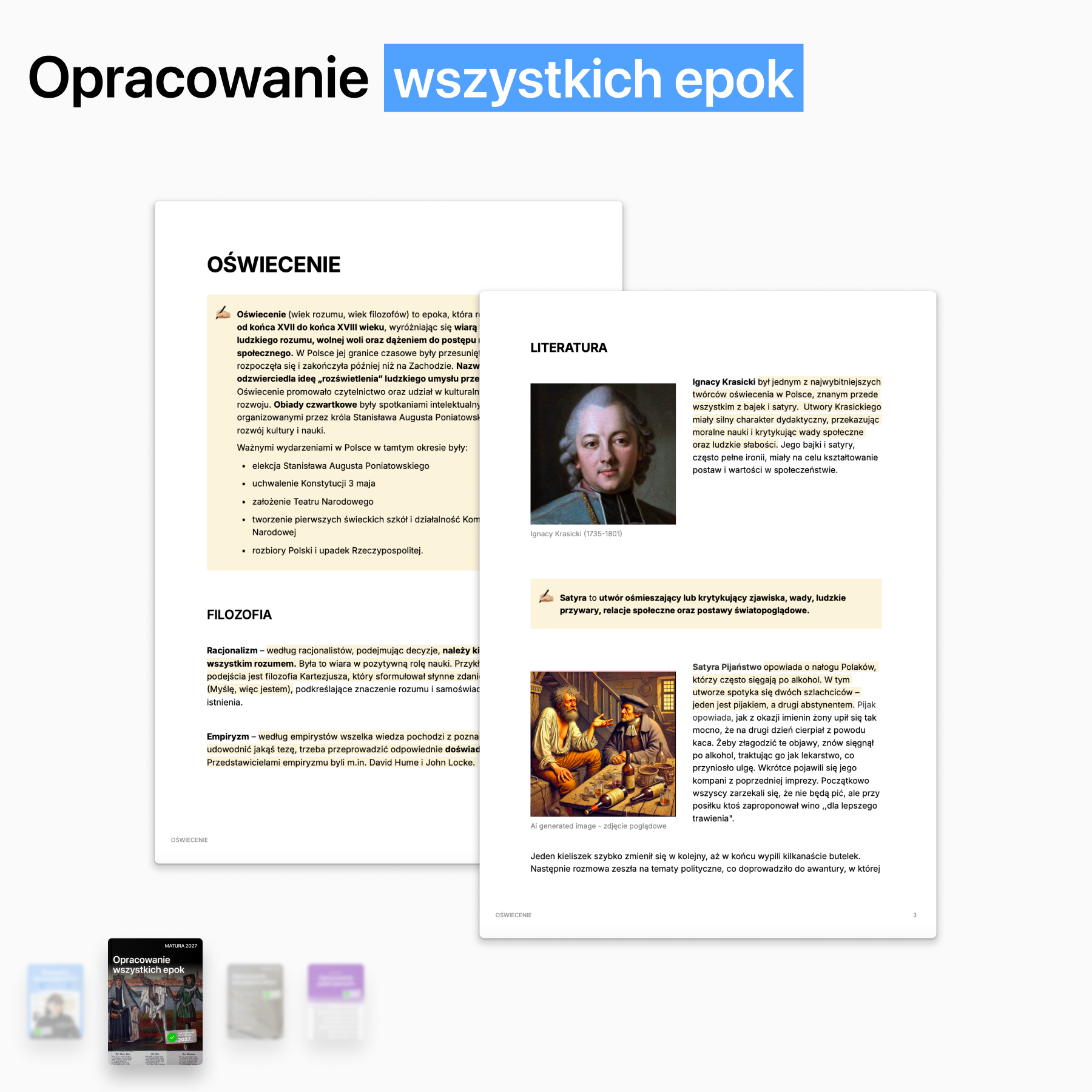 Zestaw opracowań z języka polskiego (matura 2027, wersja pdf)