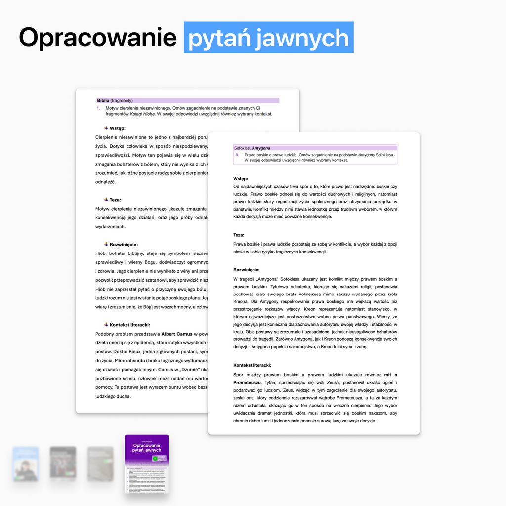Zestaw opracowań z języka polskiego (matura 2027, wersja pdf)