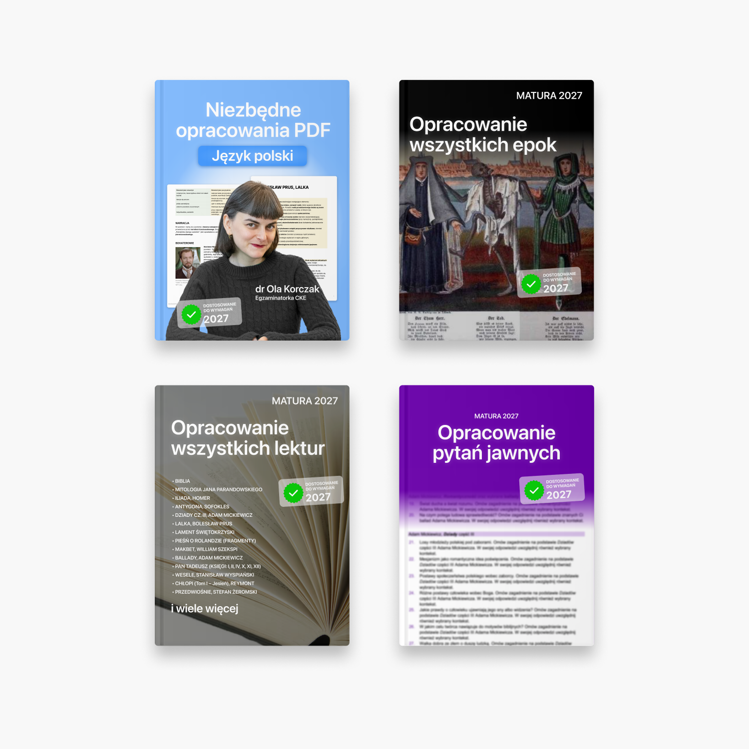 Zestaw opracowań z języka polskiego (matura 2027, wersja pdf)