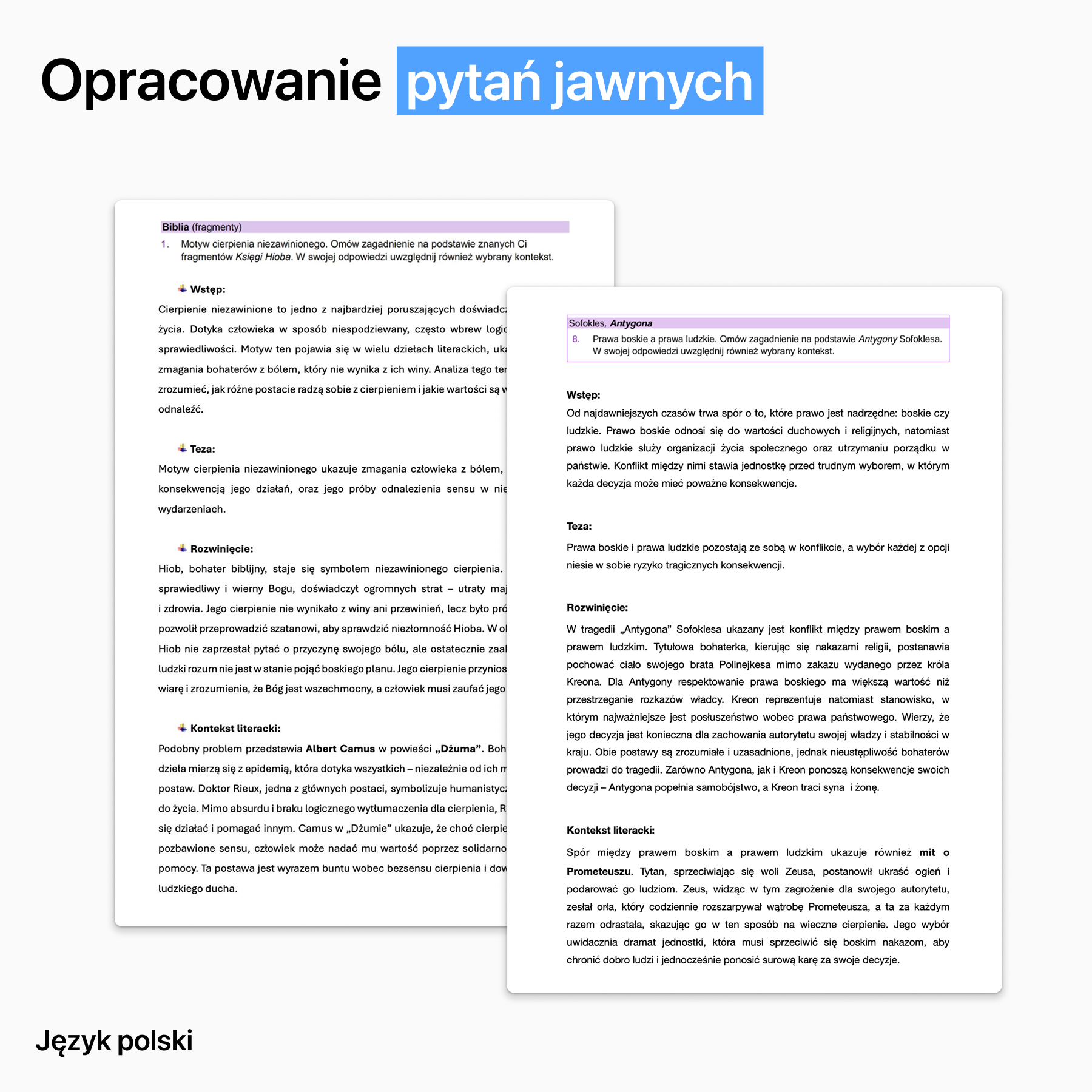 Zestaw opracowań na maturę 2027 - polski, matematyka, angielski (wersja pdf)