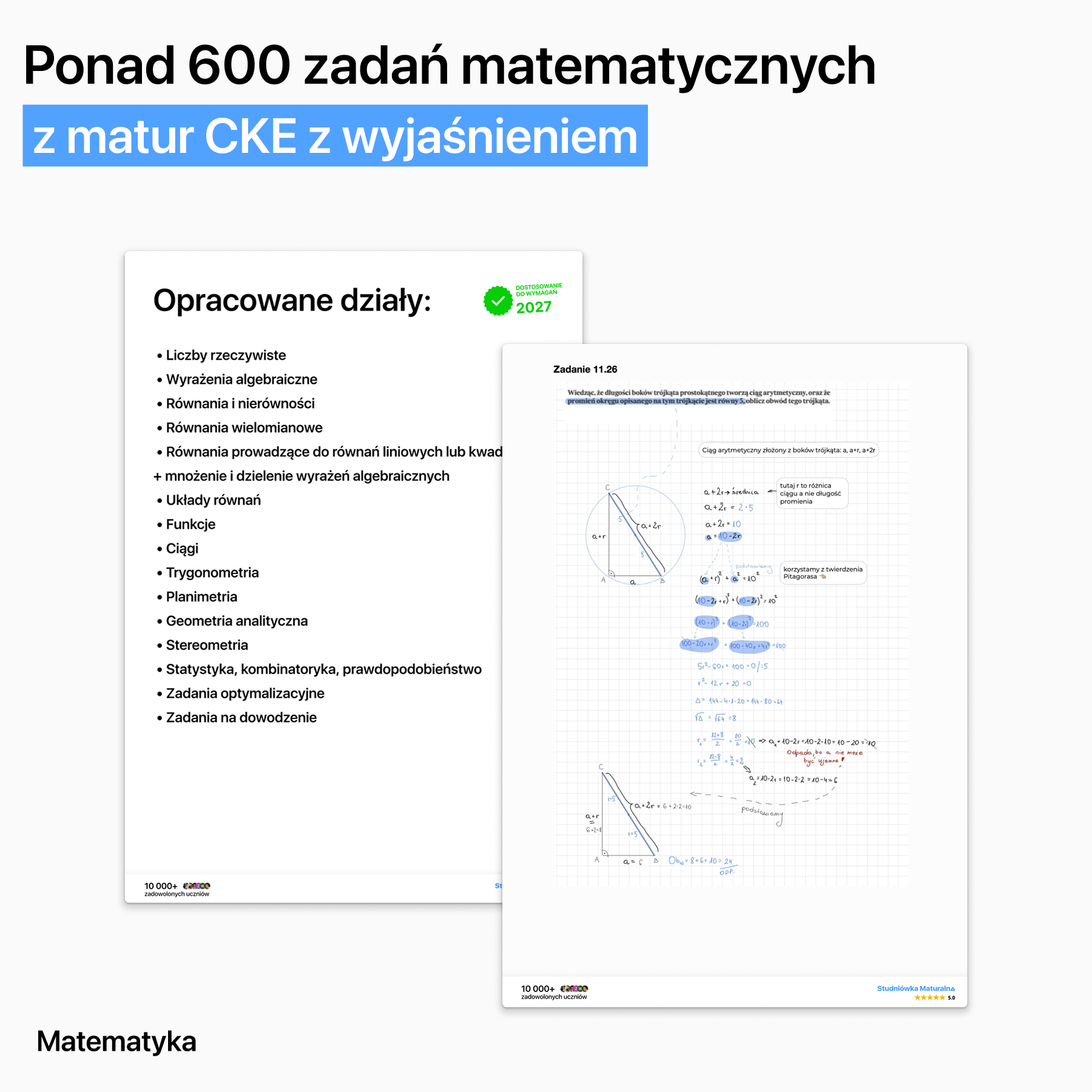 Zestaw opracowań na maturę 2027 - polski, matematyka, angielski (wersja pdf)