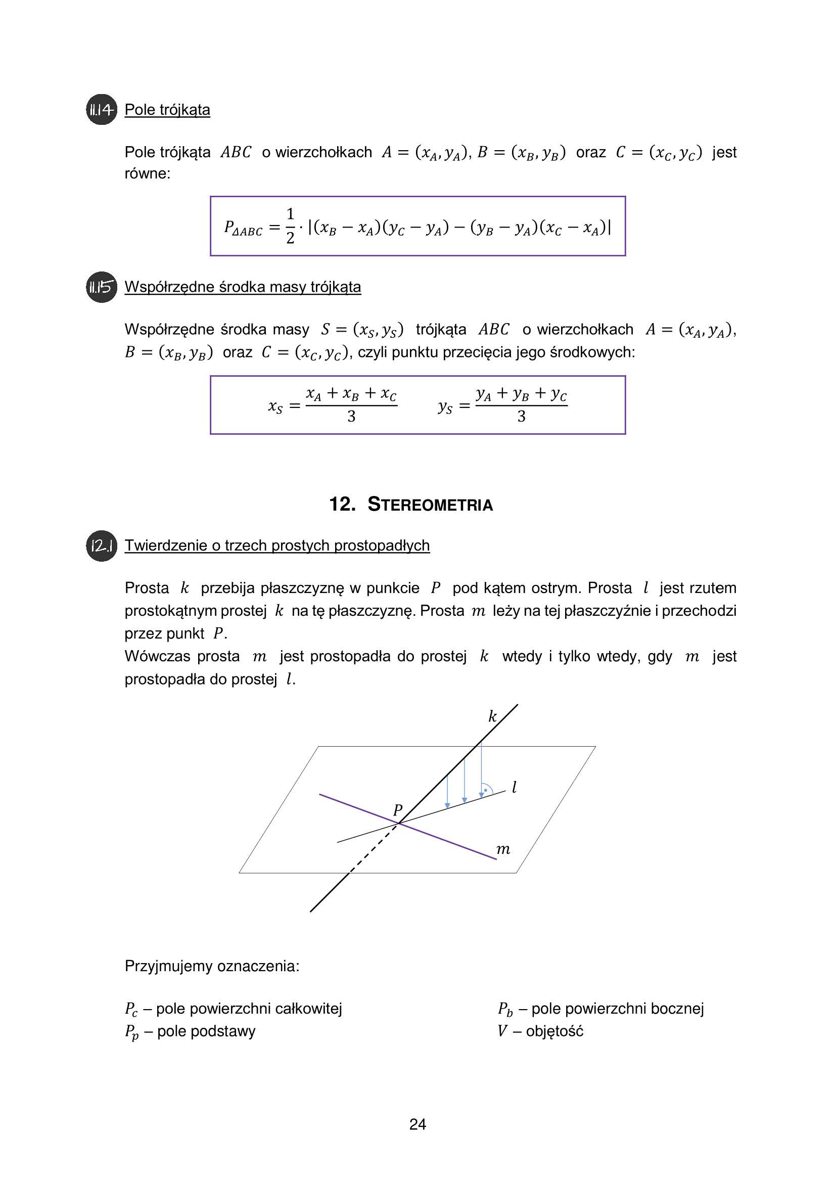 Karta wzorów matematyka | Matura z matematyki | studniowkamaturalna.pl