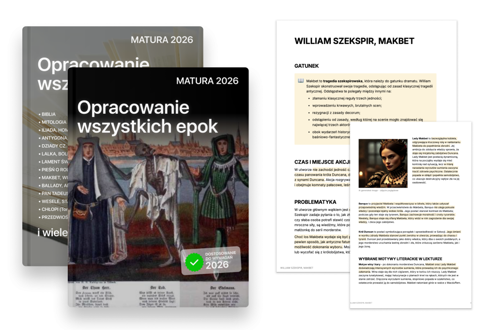 Opracowania lektur na maturę | Opracowania epok na maturę | Studniówka Maturalna